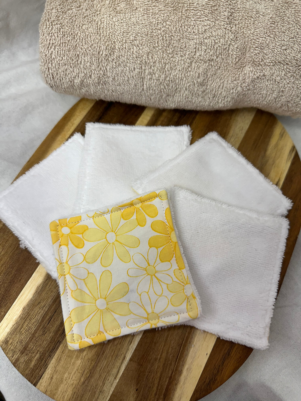 Coton fleurs jaune - taille 1