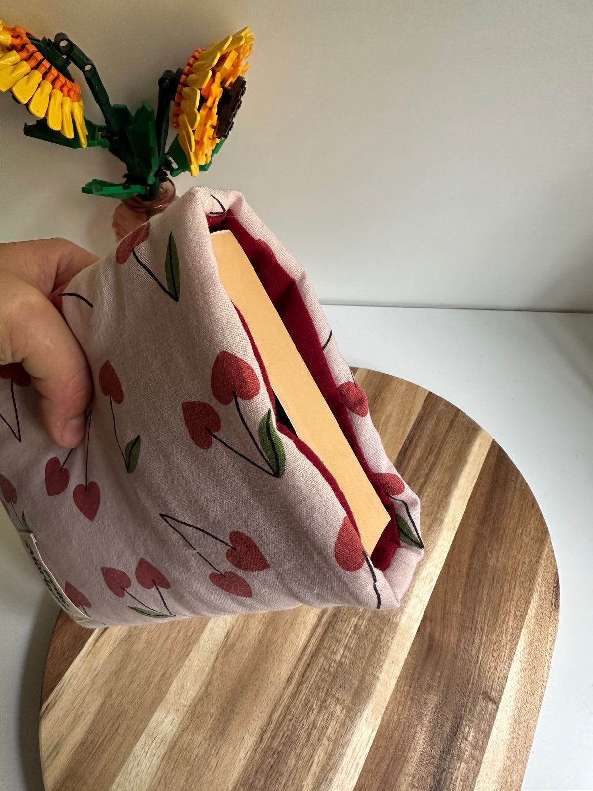 Housse à livre Cerises Coeurs - Poche