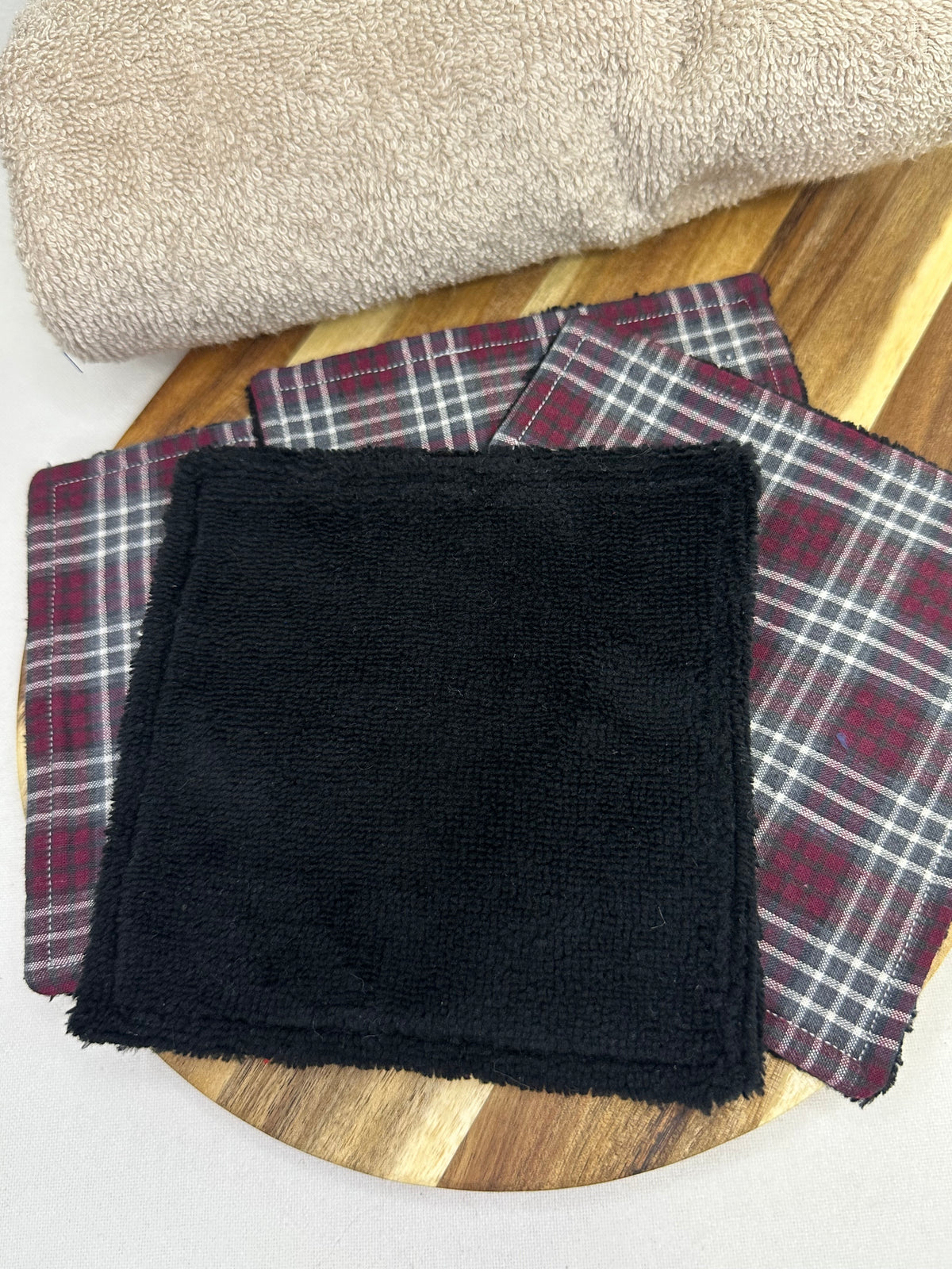 Cotons tartan bordeaux - taille 2