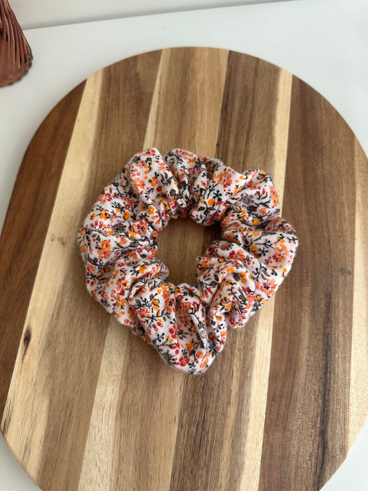 Chouchou floral orange
