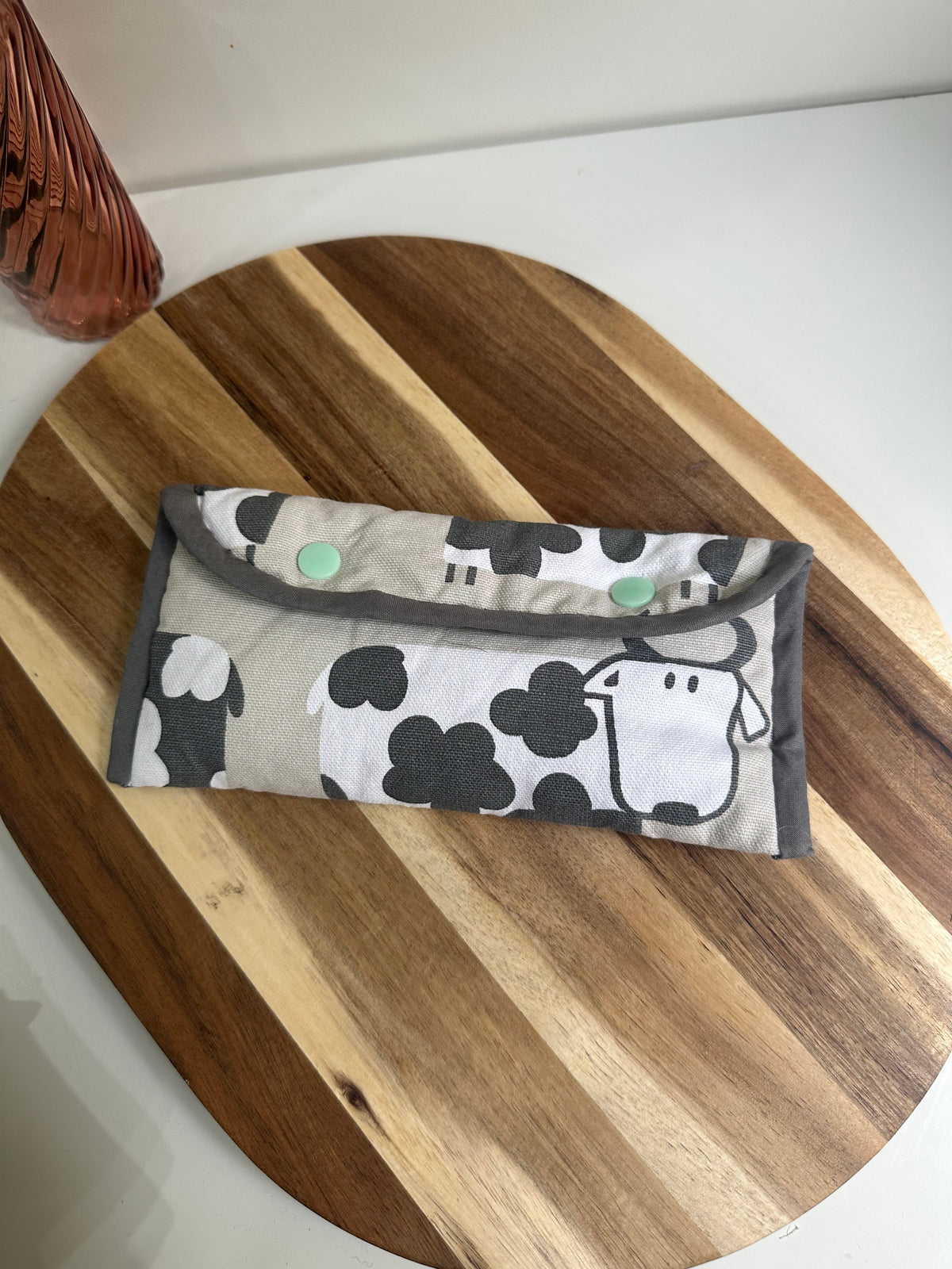 Étui à lunettes vaches à cornes