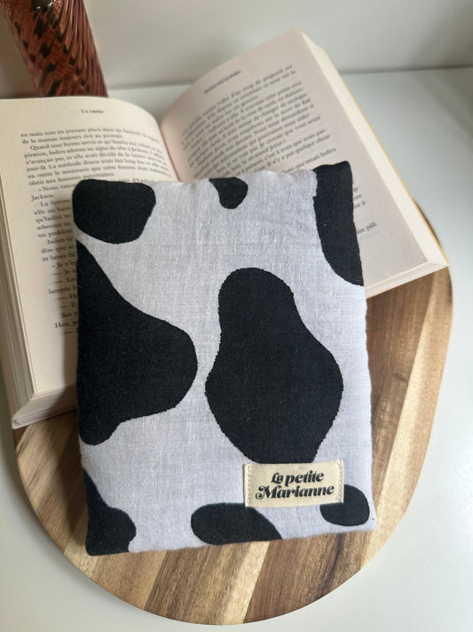 Housse à livre Vache Noir - Poche