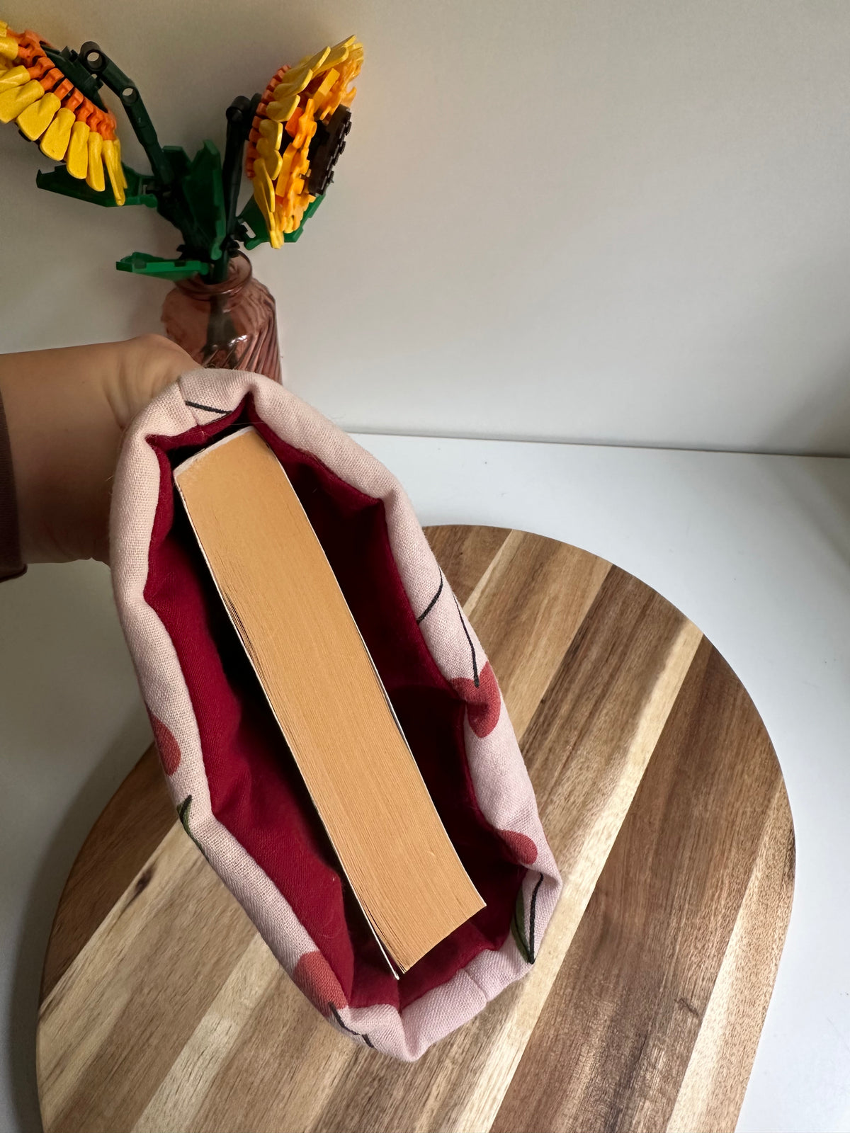 Housse à livre Cerises Coeurs - Poche