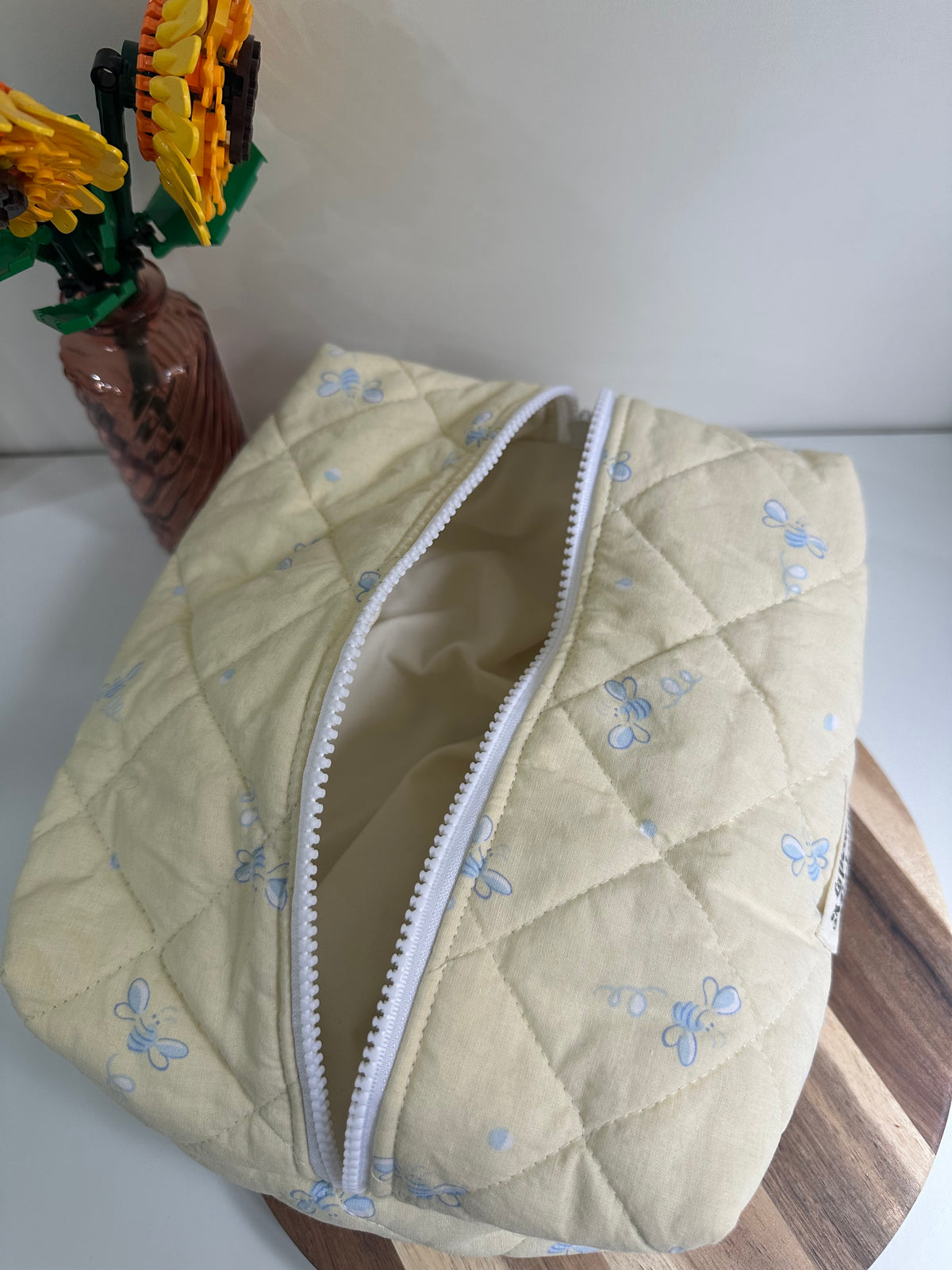Trousse de toilette jaune & abeilles
