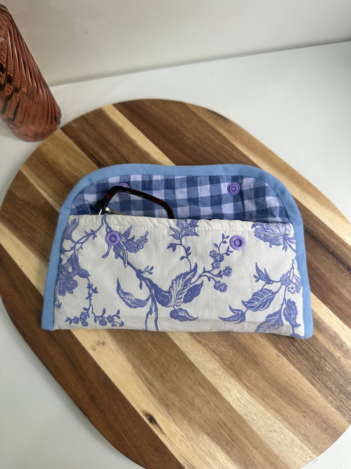 Étui à lunettes floral