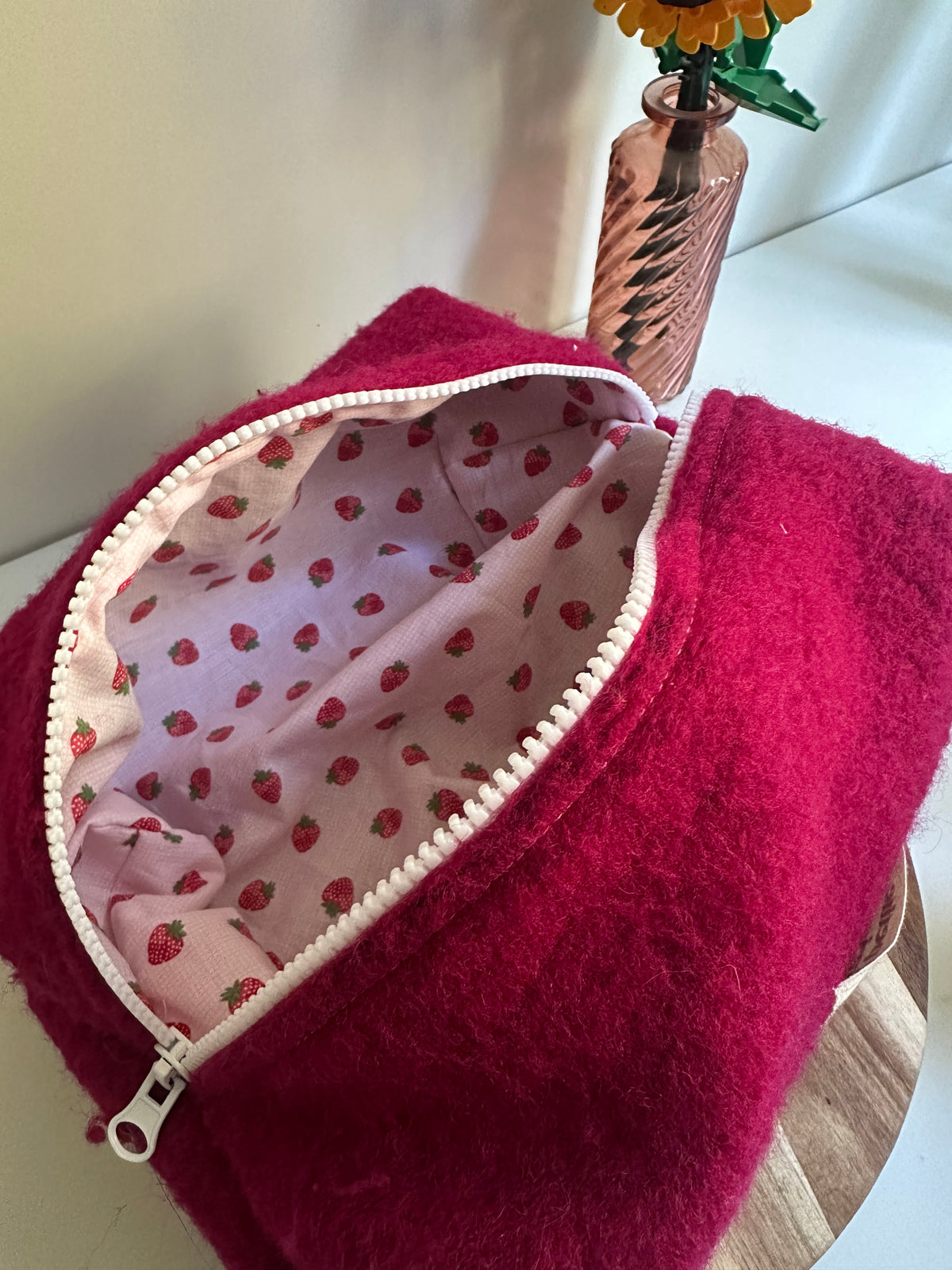 Trousse de toilette fuschia