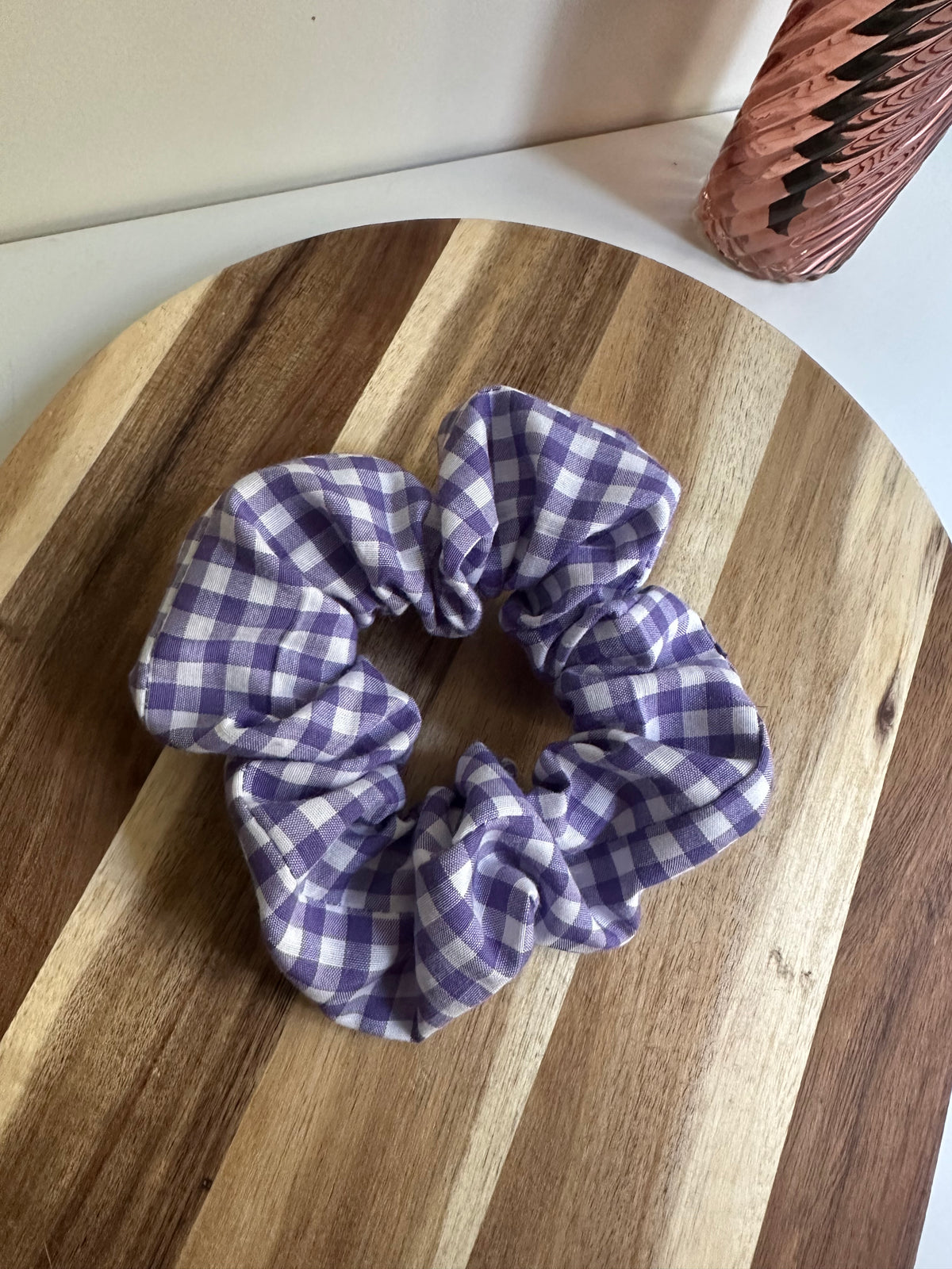 Chouchou vichy violet