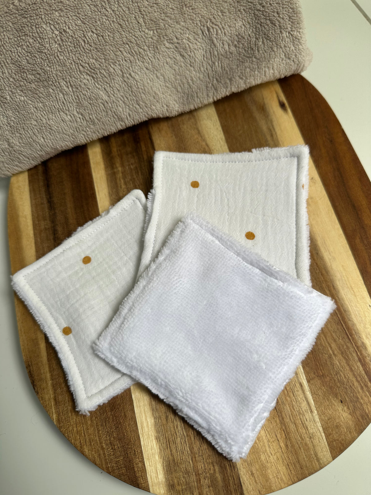 Coton blanc à pois - Taille 1