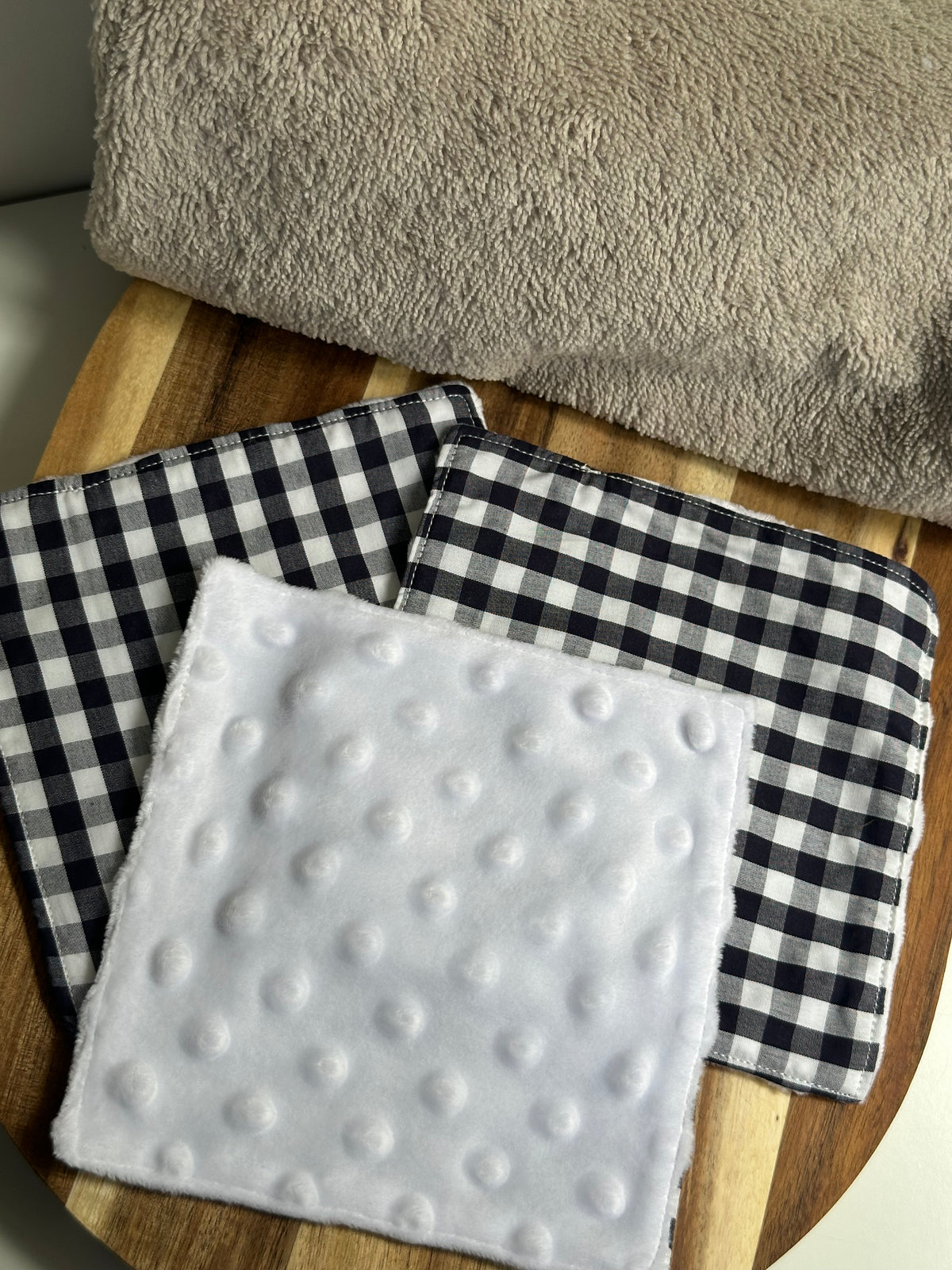 Coton vichy noir - taille 2
