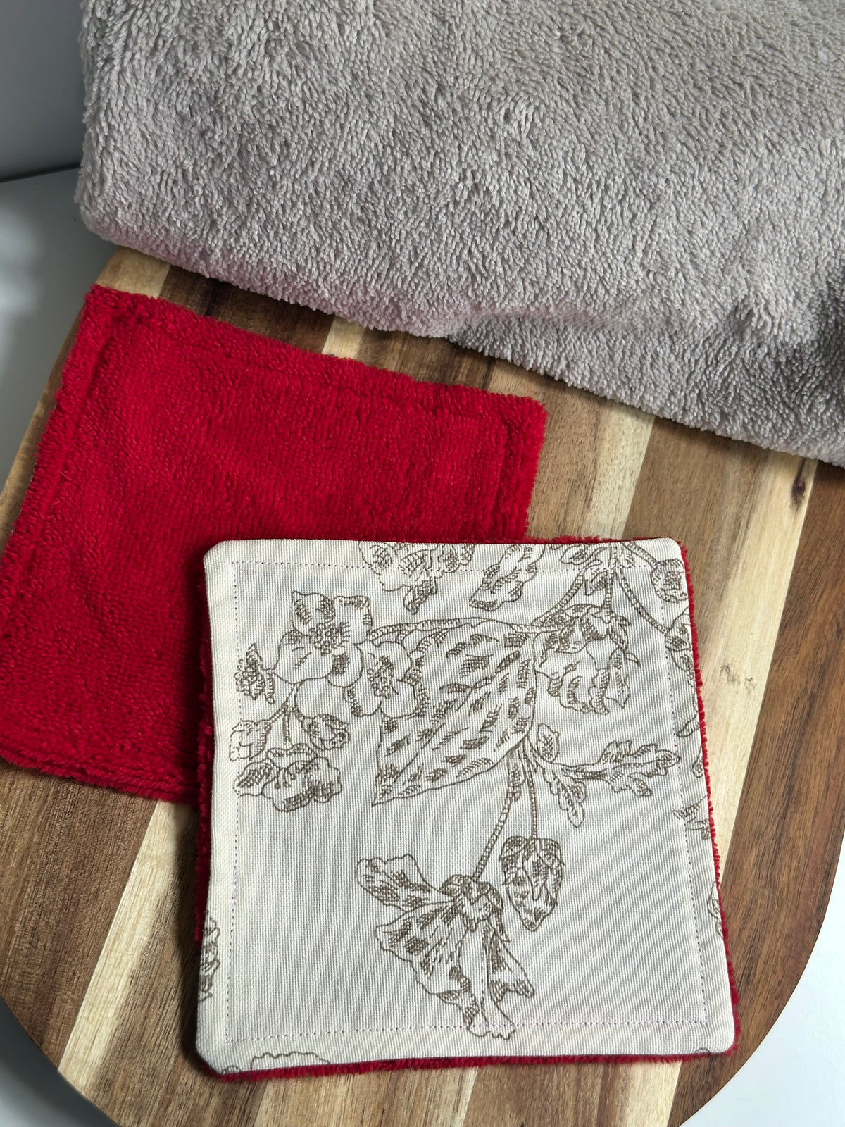 Coton fleurs marrons - taille 2