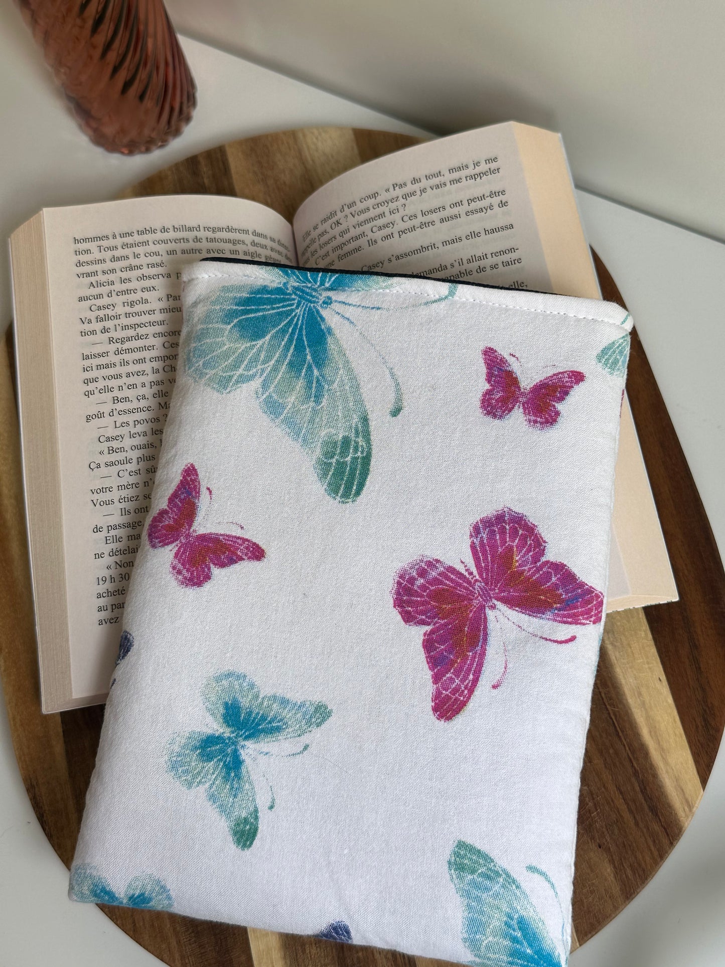 Housse à livre poche papillons