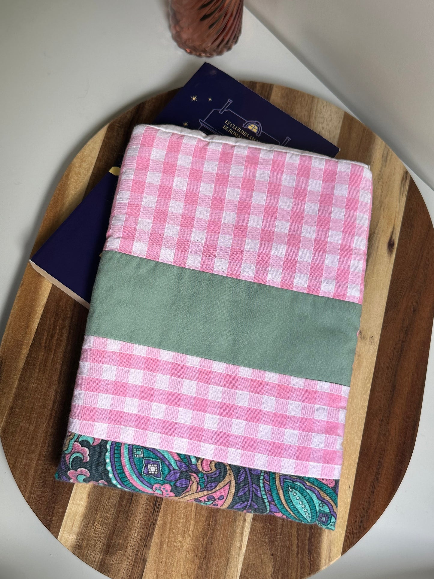 Housse à livre patchwork - poche