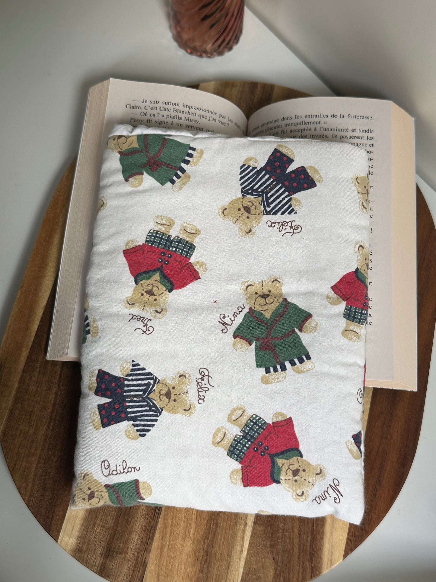Housse à livre oursons - poche