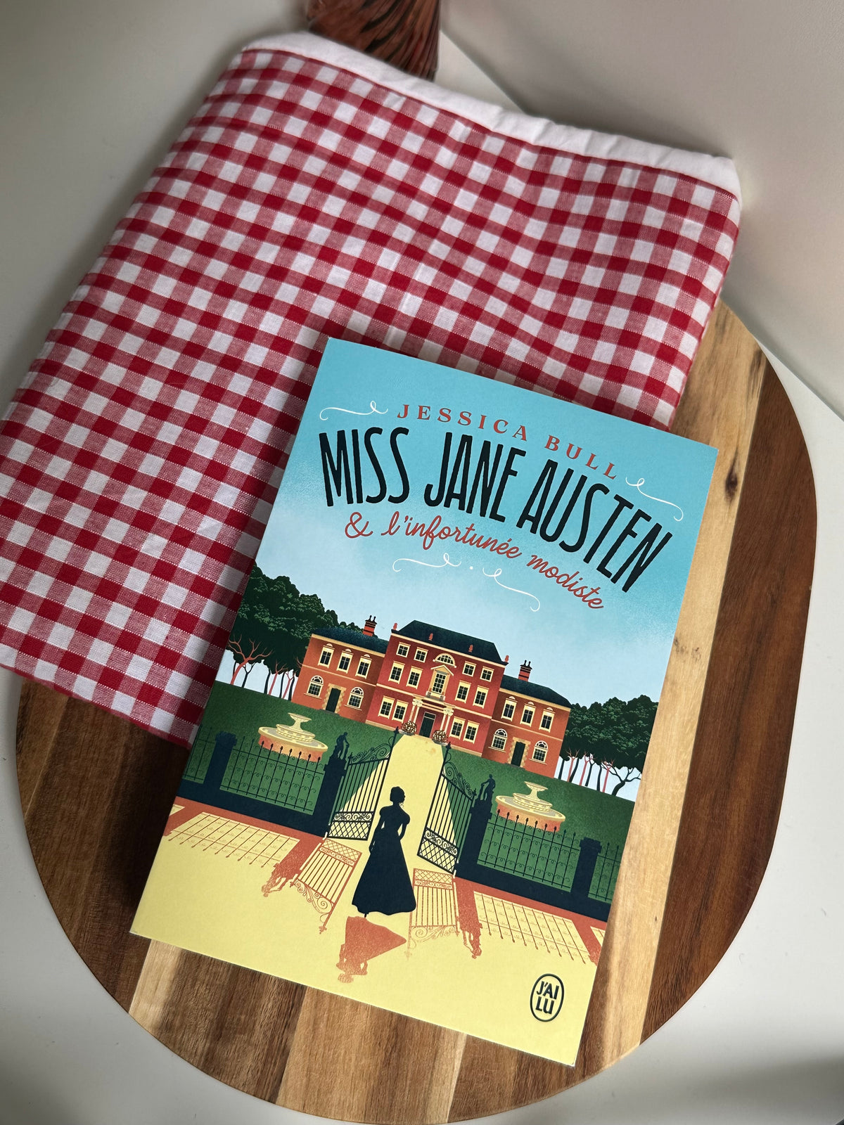 Housse à livre Vichy rouge - Broché