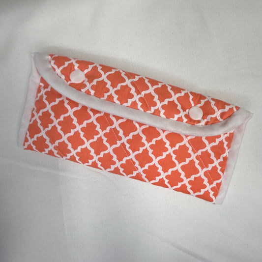 Etui à lunettes orange à motif
