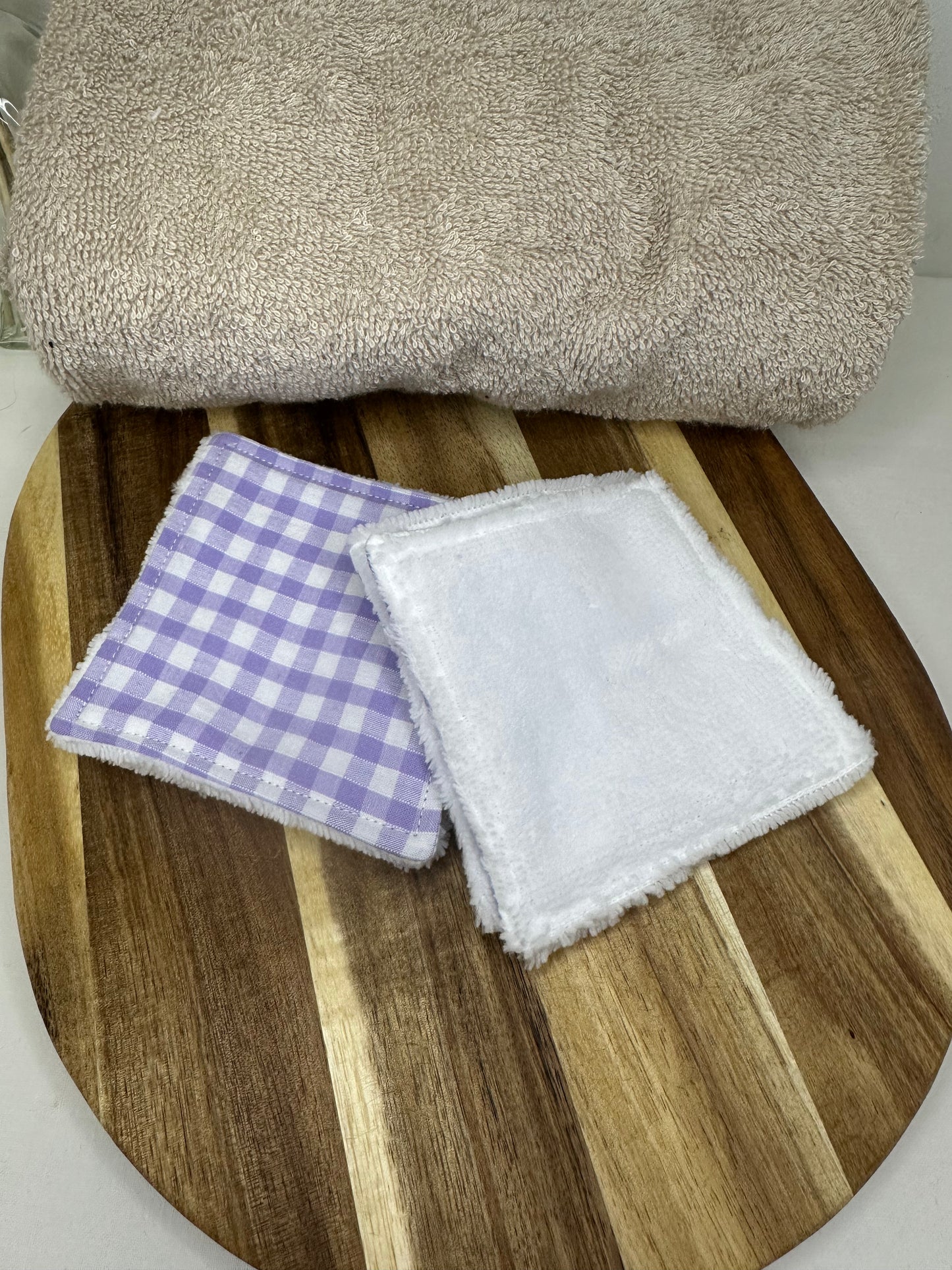 Coton vichy mauve - taille 1